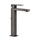 Gessi RETTANGOLO miscelatore lavabo H.30 cm, senza scarico, con flessibili di collegamento, finitura black metal brushed PVD 11922#707