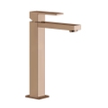 Immagine di Gessi RETTANGOLO miscelatore lavabo H.30 cm, senza scarico, con flessibili di collegamento, finitura copper PVD 11922#030