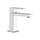 Gessi RETTANGOLO miscelatore lavabo H.15 cm, con scarico e flessibili di collegamento, finitura cromo 20001#031