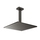 Gessi RETTANGOLO SHOWER soffione anticalcare a soffitto orientabile, finitura black metal brushed PVD 15186#707