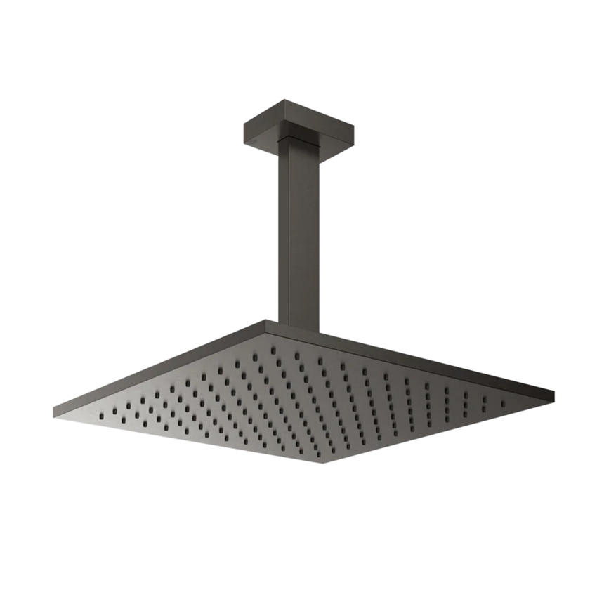 Immagine di Gessi RETTANGOLO SHOWER soffione anticalcare a soffitto orientabile, finitura black metal brushed PVD 15186#707