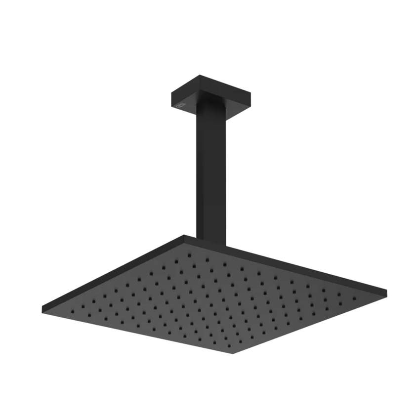Immagine di Gessi RETTANGOLO SHOWER soffione anticalcare a soffitto orientabile, colore nero finitura opaco 15186#299