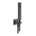 Gessi RETTANGOLO SHOWER set doccia con presa acqua, doccetta anticalcare e flessibile 150 cm, finitura black metal brushed PVD 20123#707
