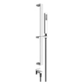 Immagine di Gessi RETTANGOLO SHOWER asta saliscendi con presa acqua, doccetta anticalcare e flessibile 150 cm, finitura cromo 20142#031