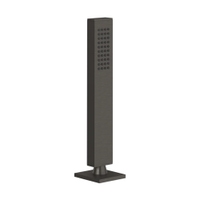 Immagine di Gessi RETTANGOLO cono porta doccetta con doccetta anticalcare e flessibile 150 cm, finitura black metal brushed PVD 20127#707