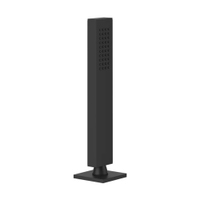 Immagine di Gessi RETTANGOLO cono porta doccetta con doccetta anticalcare e flessibile 150 cm, colore nero finitura opaco 20127#299