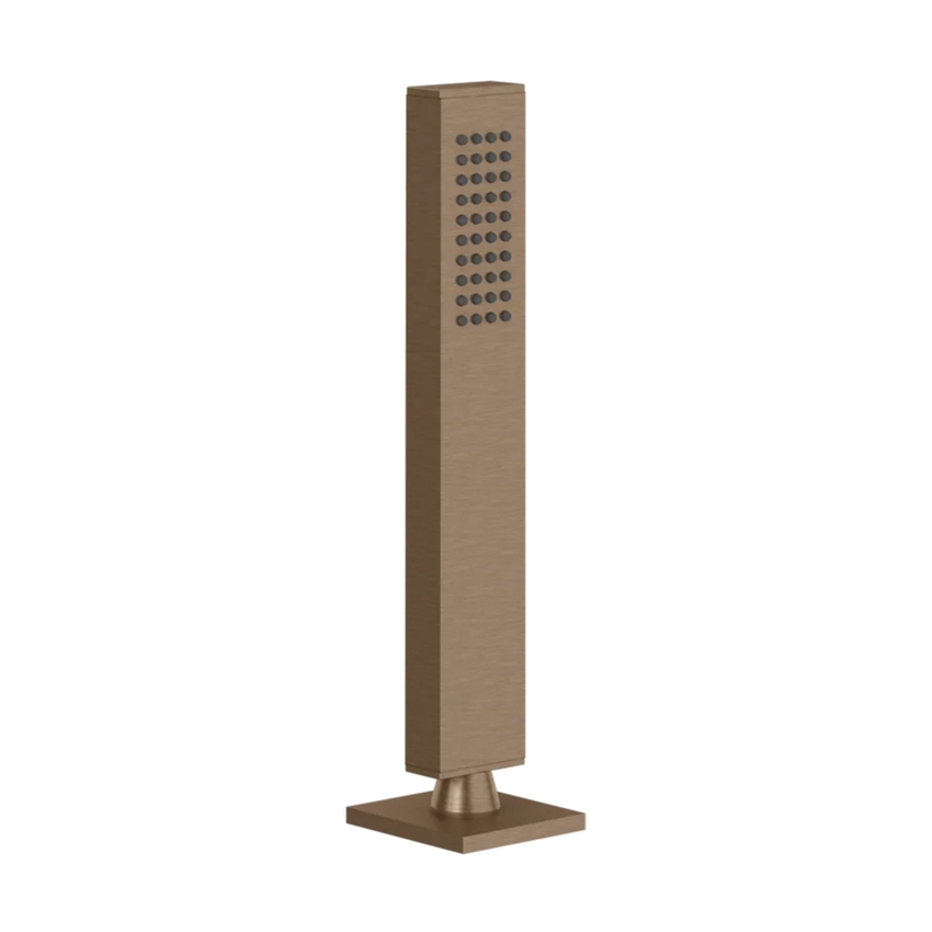 Immagine di Gessi RETTANGOLO cono porta doccetta con doccetta anticalcare e flessibile 150 cm, finitura copper brushed PVD 20127#708