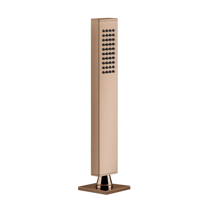 Immagine di Gessi RETTANGOLO cono porta doccetta con doccetta anticalcare e flessibile 150 cm, finitura copper PVD 20127#030