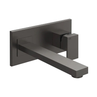Immagine di Gessi RETTANGOLO miscelatore a parete P.27 cm, senza scarico, finitura black metal brushed PVD 44838#707