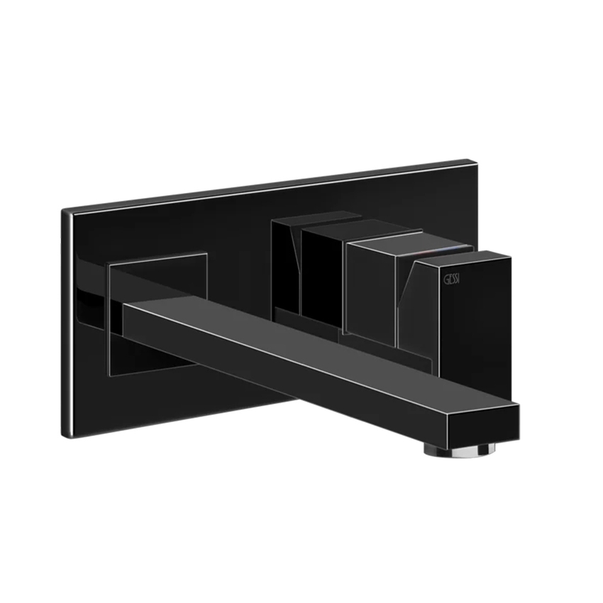Immagine di Gessi RETTANGOLO miscelatore a parete P.27 cm, senza scarico, finitura black metal PVD 44838#706