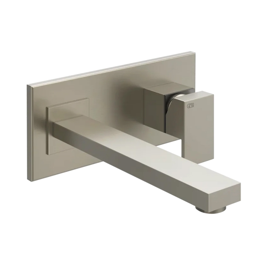 Immagine di Gessi RETTANGOLO miscelatore a parete P.27 cm, senza scarico, finitura finox 44838#149