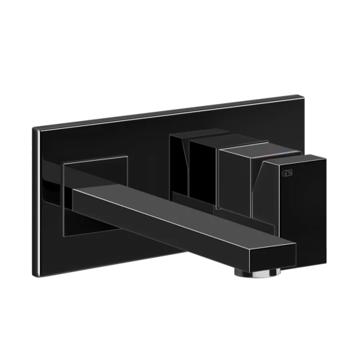 Immagine di Gessi RETTANGOLO miscelatore a parete P.22 cm, senza scarico, finitura black metal PVD 44836#706