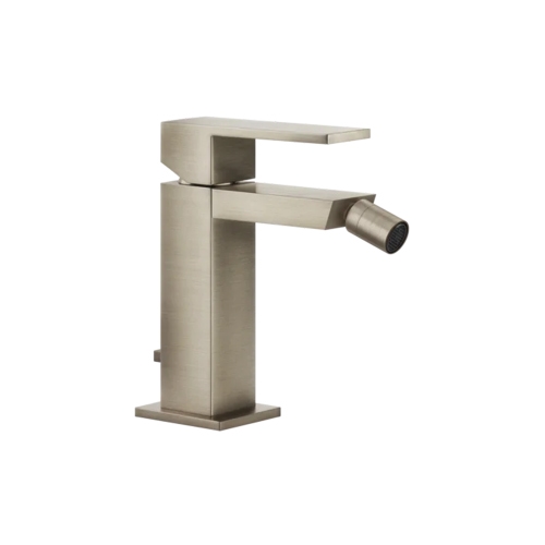 Immagine di Gessi RETTANGOLO miscelatore bidet H.15 cm, con scarico e flessibili di collegamento, finitura finitura finox 20007#149