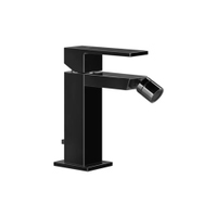 Immagine di Gessi RETTANGOLO miscelatore bidet H.15 cm, con scarico e flessibili di collegamento, finitura black metal PVD 20007#706