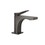 Immagine di Gessi RILIEVO miscelatore monocomando lavabo, flessibili di collegamento con attacco da 3/8", senza scarico, finitura black metal brushed PVD 59006#707