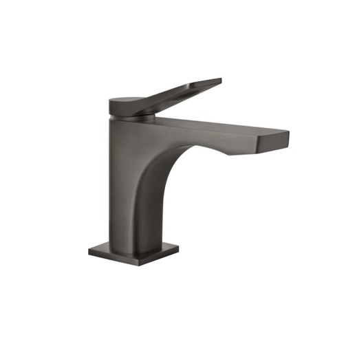 Immagine di Gessi RILIEVO miscelatore monocomando lavabo, flessibili di collegamento con attacco da 3/8", senza scarico, finitura black metal brushed PVD 59006#707