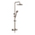 Gessi SHOWER colonna doccia termostatica a parete, con deviatore automatico, soffione rotondo Ø 25 cm, flessibile 150 cm e doccetta anticalcare, finitura copper brushed PVD 35175#708