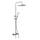 Gessi SHOWER colonna doccia termostatica a parete, con deviatore automatico, soffione rotondo Ø 30 cm, flessibile 150 cm e doccetta anticalcare, finitura cromo 35177#031