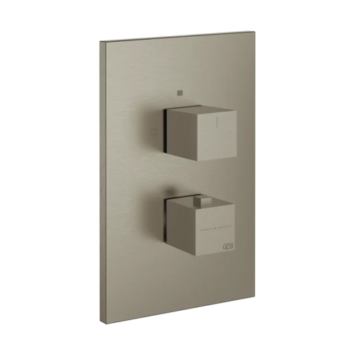 Immagine di Gessi SHOWER miscelatore termostatico doccia a parete, 3 uscite, senza corpo incasso, finitura finox 20190#149