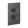 Gessi SHOWER miscelatore termostatico doccia a parete, 3 uscite, senza corpo incasso, finitura black metal brushed PVD 20190#707