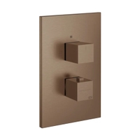 Immagine di Gessi SHOWER miscelatore termostatico doccia a parete, 3 uscite, senza corpo incasso, finitura copper brushed PVD 20190#708