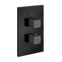 Immagine di Gessi SHOWER miscelatore termostatico doccia a parete, 1 uscita, senza corpo incasso, finitura black metal PVD 20182#706