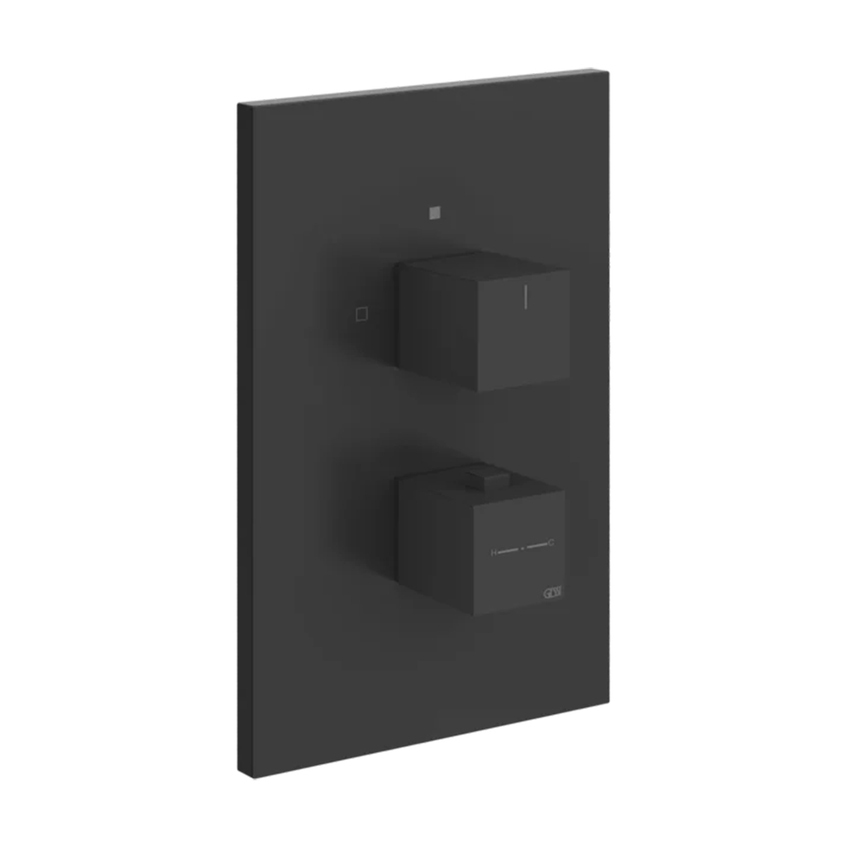 Immagine di Gessi SHOWER miscelatore termostatico doccia a parete, 1 uscita, senza corpo incasso, colore nero finitura opaco 20182#299