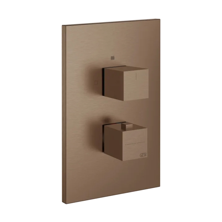 Immagine di Gessi SHOWER miscelatore termostatico doccia a parete, 1 uscita, senza corpo incasso, finitura copper brushed PVD 20182#708