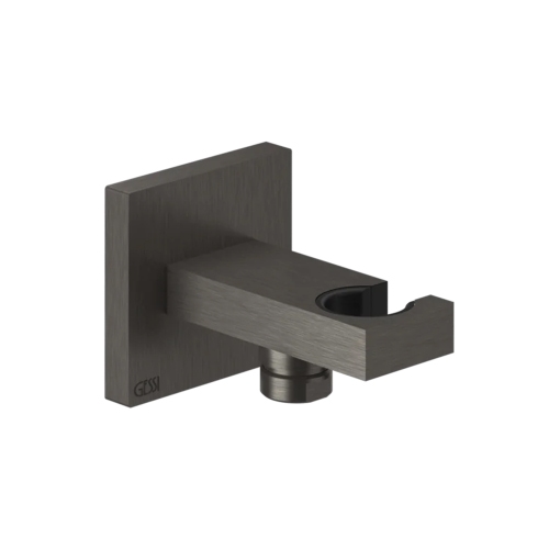 Immagine di Gessi SHOWER presa acqua con supporto doccetta, finitura black metal brushed PVD 20161#707