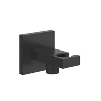 Immagine di Gessi SHOWER presa acqua con supporto doccetta, colore nero finitura opaco 20161#299