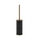 Gessi VENTI20 porta scopino d'appoggio, colore bianco e parte in metallo finitura warm bronze brushed PVD 58544#726