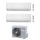 Toshiba CLASSIC Climatizzatore a parete dual split inverter bianco | unità esterna R32 5.2 kW unità interne 5000+5000 BTU RAS-2M18G3AVG-E+RASB[05|05]B2KVGE2