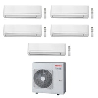 Immagine di Toshiba CLASSIC Climatizzatore a parete penta split inverter bianco | unità esterna R32 10 kW unità interne 5000+5000+5000+5000+5000 BTU RAS-5M34G3AVG-E+RASB[05|05|05|05|05]B2KVGE2