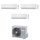 Toshiba CLASSIC Climatizzatore a parete trial split inverter bianco | unità esterna R32 5.2 kW unità interne 5000+5000+5000 BTU RAS-3M18G3AVG-E+RASB[05|05|05]B2KVGE2