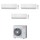 Toshiba CLASSIC Climatizzatore a parete trial split inverter bianco | unità esterna R32 10 kW unità interne 5000+18000+18000 BTU RAS-5M34G3AVG-E+RASB[05|18|18]B2KVGE2