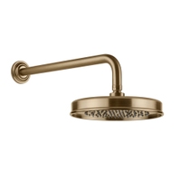 Immagine di Gessi VENTI20 soffione a parete orientabile Ø 23 cm, finitura warm bronze brushed PVD 65148#726