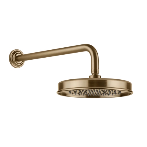 Immagine di Gessi VENTI20 soffione a parete orientabile Ø 23 cm, finitura warm bronze brushed PVD 65148#726