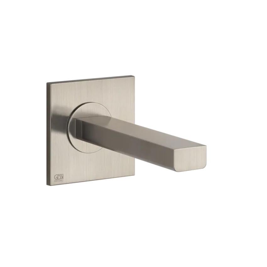 Immagine di Gessi VIA MANZONI bocca vasca a parete, finitura finox brushed nickel 38725#149