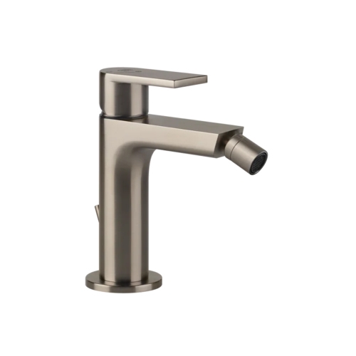 Immagine di Gessi VIA MANZONI miscelatore bidet con scarico e flessibili di collegamento, con risparmio energetico, finitura finox brushed nickel 38608#149