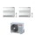 Toshiba CONSOLE Climatizzatore a pavimento dual split inverter bianco | unità esterna R32 5.2 kW unità interne 7000+7000 BTU RAS-2M18G3AVG-E+RAS-[M07|M07]J2FVG-E