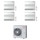 Toshiba CONSOLE Climatizzatore a pavimento quadri split inverter bianco | unità esterna R32 10 kW unità interne 7000+10000+10000+13000 BTU RAS-5M34G3AVG-E+RAS-[M07|B10|B10|B13]J2FVG-E