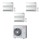 Toshiba CONSOLE Climatizzatore a pavimento trial split inverter bianco | unità esterna R32 8 kW unità interne 10000+10000+10000 BTU RAS-4M27G3AVG-E+RAS-[B10|B10|B10]J2FVG-E