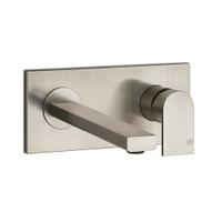 Immagine di Gessi VIA MANZONI miscelatore a parete P.15 cm, senza scarico, senza corpo incasso, finitura finox brushed nickel 44893#149
