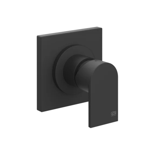 Immagine di Gessi VIA MANZONI parte esterna miscelatore a parete 1 via, senza corpo incasso, finitura nero opaco 38722#299