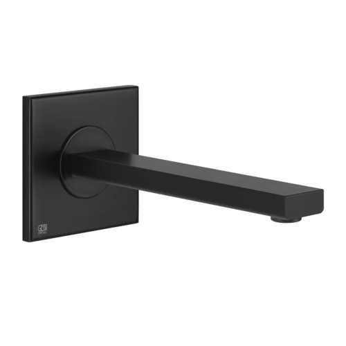 Immagine di Gessi VIA MANZONI bocca a parete P.22 cm, finitura nero opaco 38707#299