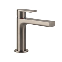 Immagine di Gessi VIA MANZONI miscelatore lavabo H.15 cm, senza scarico e flessibili di collegamento, finitura finox brushed nickel 38605#149