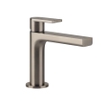 Immagine di Gessi VIA MANZONI miscelatore lavabo H.15 cm, senza scarico e flessibili di collegamento, con risparmio energetico, finitura finox brushed nickel 38606#149