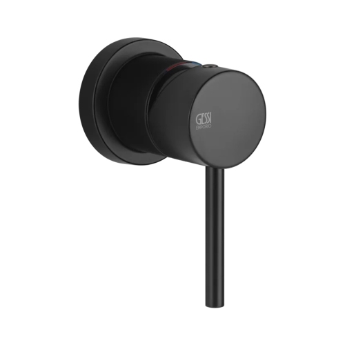 Immagine di Gessi VIA TORTONA miscelatore a parete, 1 uscita, colore nero finitura opaco 19712#299