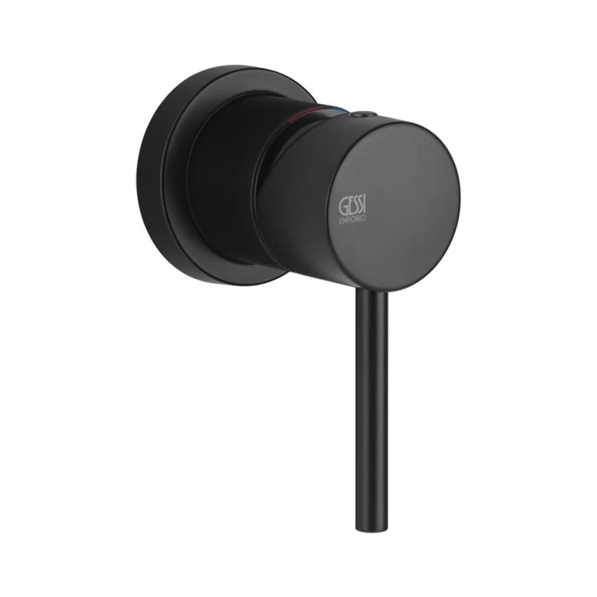 Immagine di Gessi VIA TORTONA miscelatore a parete, 1 uscita, colore nero finitura opaco 19712#299