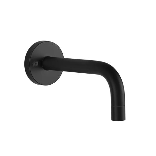 Immagine di Gessi VIA TORTONA bocca a parete P.18 cm, colore nero finitura opaco 38780#299
